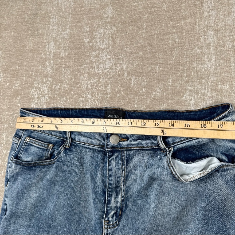 Cooper 9 Blue Wings Denim Size 38 / Blue Jeans with Star Patches - Picture 8 of 13